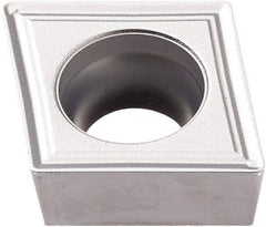 Seco - CCMT32.51 M3 Grade TP3501 Carbide Turning Insert - TiCN/Al2O3 Finish, 80° Diamond, 3/8" Inscr Circle, 5/32" Thick, 1/64" Corner Radius - Eagle Tool & Supply