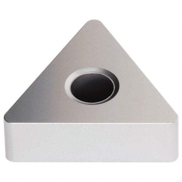 Seco - TNMA434 Flat Top Grade TK0501 Carbide Turning Insert - Ti(C/N)/Al2O3/Cr Finish, 60° Triangle, 1/2" Inscr Circle, 3/16" Thick, 1/16" Corner Radius - Eagle Tool & Supply