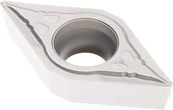 Seco - DCMT32.51 F1 Grade TK1501 Carbide Turning Insert - Ti(C/N)/Al2O3/Cr Finish, 55° Diamond, 3/8" Inscr Circle, 5/32" Thick, 1/64" Corner Radius - Eagle Tool & Supply