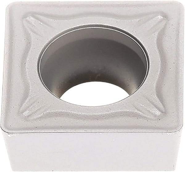 Seco - SCMT432 M5 Grade TK1501 Carbide Turning Insert - Ti(C/N)/Al2O3/Cr Finish, 90° Square, 1/2" Inscr Circle, 3/16" Thick, 1/32" Corner Radius - Eagle Tool & Supply