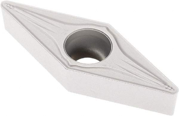 Seco - VBMT332 M5 Grade TP3501 Carbide Turning Insert - TiCN/Al2O3 Finish, 35° Diamond, 3/8" Inscr Circle, 3/16" Thick, 1/32" Corner Radius - Eagle Tool & Supply