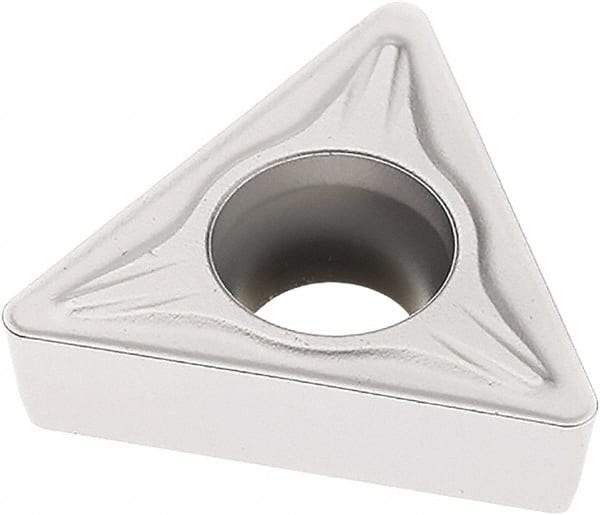 Seco - TCMT32.52 M5 Grade TK1501 Carbide Turning Insert - Ti(C/N)/Al2O3/Cr Finish, 60° Triangle, 3/8" Inscr Circle, 5/32" Thick, 1/32" Corner Radius - Eagle Tool & Supply