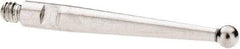 SPI - 2mm Ball Diam, Stainless Steel, Ball Test Indicator Contact Point - 20.3mm Contact Point Length, Use with SPI Integral Series - Eagle Tool & Supply