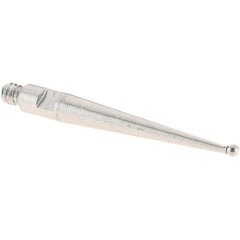 SPI - 1mm Ball Diam, Stainless Steel, Ball Test Indicator Contact Point - 20.3mm Contact Point Length, Use with SPI Integral Series - Eagle Tool & Supply
