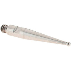 SPI - 1mm Ball Diam, Stainless Steel, Ball Test Indicator Contact Point - 16.8mm Contact Point Length, Use with SPI Integral Series - Eagle Tool & Supply
