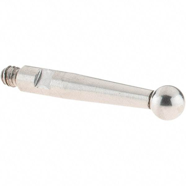 SPI - 3mm Ball Diam, Stainless Steel, Ball Test Indicator Contact Point - 16.3mm Contact Point Length, Use with SPI Integral Series - Eagle Tool & Supply