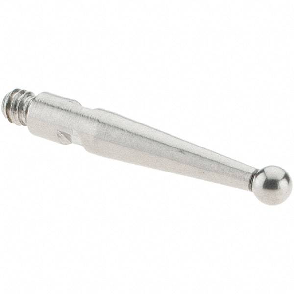 SPI - 2mm Ball Diam, Stainless Steel, Ball Test Indicator Contact Point - 16.3mm Contact Point Length, Use with SPI Integral Series - Eagle Tool & Supply