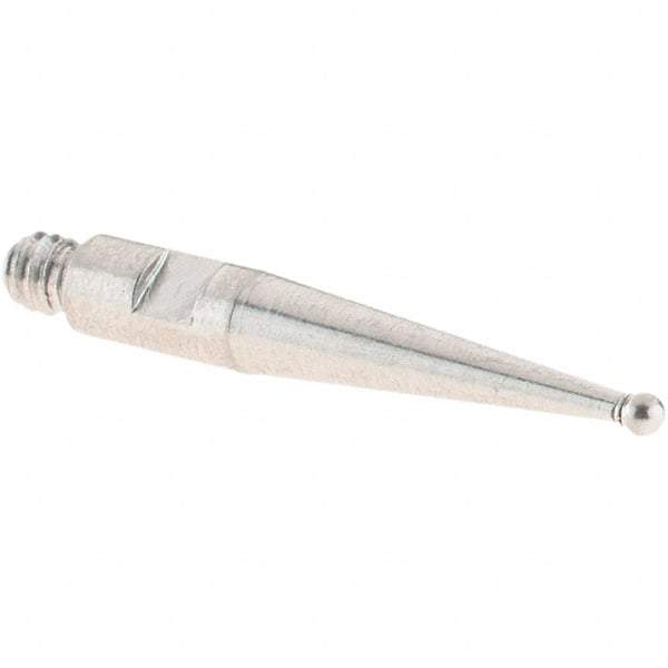 SPI - 1mm Ball Diam, Stainless Steel, Ball Test Indicator Contact Point - 16.3mm Contact Point Length, Use with SPI Integral Series - Eagle Tool & Supply