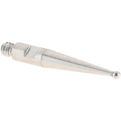 SPI - 1mm Ball Diam, Stainless Steel, Ball Test Indicator Contact Point - 16.3mm Contact Point Length, Use with SPI Integral Series - Eagle Tool & Supply