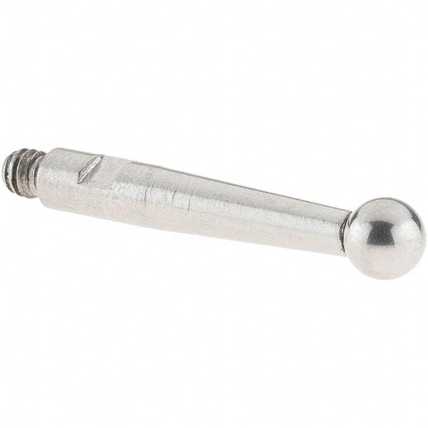 SPI - 3mm Ball Diam, Stainless Steel, Ball Test Indicator Contact Point - 15.5mm Contact Point Length, Use with SPI Integral Series - Eagle Tool & Supply
