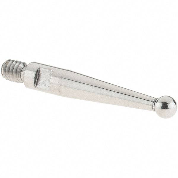 SPI - 2mm Ball Diam, Stainless Steel, Ball Test Indicator Contact Point - 15.5mm Contact Point Length, Use with SPI Integral Series - Eagle Tool & Supply