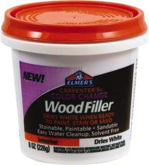 Elmer's - 8 oz Jar Wood Filler - White - Eagle Tool & Supply
