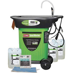 CRC - Free Standing Water-Based Parts Washer - 15 Gal Max Operating Capacity, HDPE Tank, 42" High x 43" Long x 27" Wide, 110 Input Volts - Eagle Tool & Supply