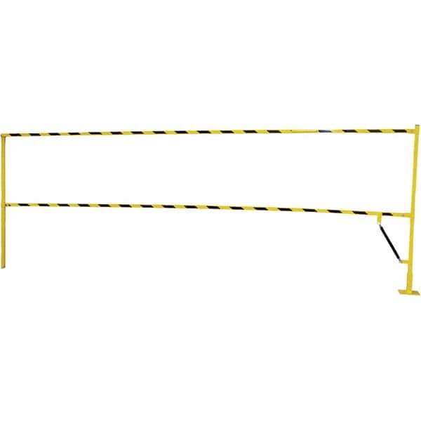 Vestil - Steel Rail Safety Gate - 4" Wide x 159" Door Height, Yellow - Eagle Tool & Supply