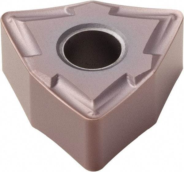 Seco - WNMG331 MF2 Grade TP1030 Cermet Turning Insert - Uncoated, 80° Trigon, 3/8" Inscr Circle, 3/16" Thick, 1/64" Corner Radius - Eagle Tool & Supply