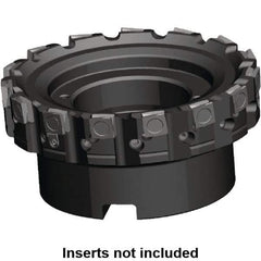 Kennametal - 6 Inserts, 80mm Cut Diam, 27mm Arbor Diam, 8mm Max Depth of Cut, Indexable Square-Shoulder Face Mill - 0/90° Lead Angle, 50mm High, SPHX 15T6... Insert Compatibility, Series Fix-Perfect - Eagle Tool & Supply