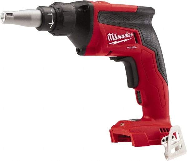 Milwaukee Tool - 18 Volt Pistol Grip Cordless Screwdriver - 0 to 4,500 RPM, 124 In/Lb Torque - Eagle Tool & Supply