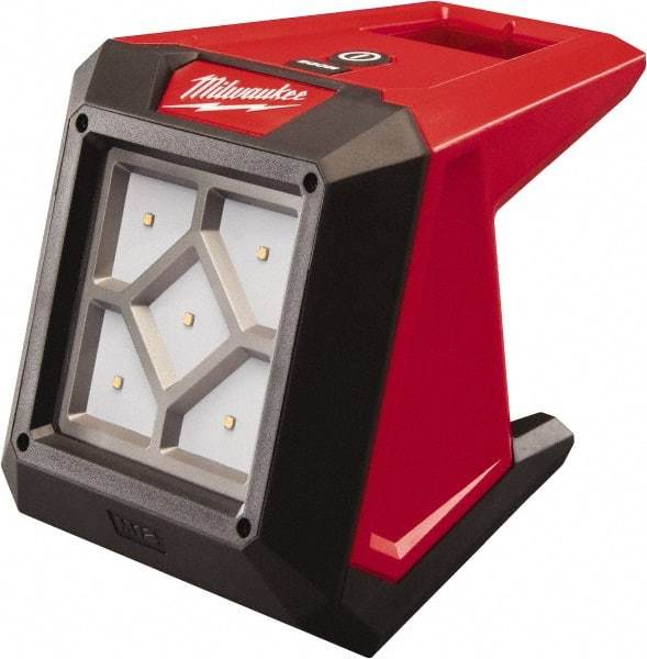 Milwaukee Tool - 12 Volts, 1000 Lumens, Cordless Work Light - Red, 15 hr Run Time - Eagle Tool & Supply