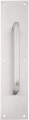 IVES - 16" Long x 4" Wide, Brass Standard Door Pull - Satin Chrome Finish, 8" Grip Length - Eagle Tool & Supply