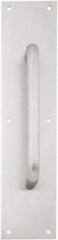 IVES - 16" Long x 4" Wide, Brass Standard Door Pull - Stainless Steel Finish, 8" Grip Length - Eagle Tool & Supply