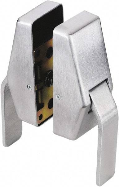 GLYNN-JOHNSON - 9-1/2" Long x 6-1/2" Wide x 3" High, Heavy Duty Latch - Zinc, with Satin Chrome Finish - Eagle Tool & Supply