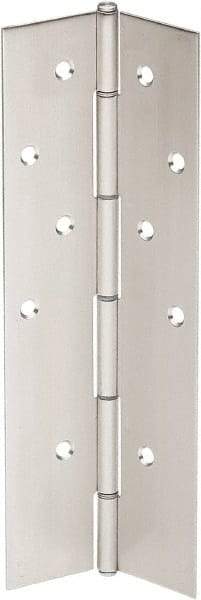 IVES - 83" Long x 4" Wide, Aluminum Continuous Hinge - 6" Thick, With Holes - Eagle Tool & Supply