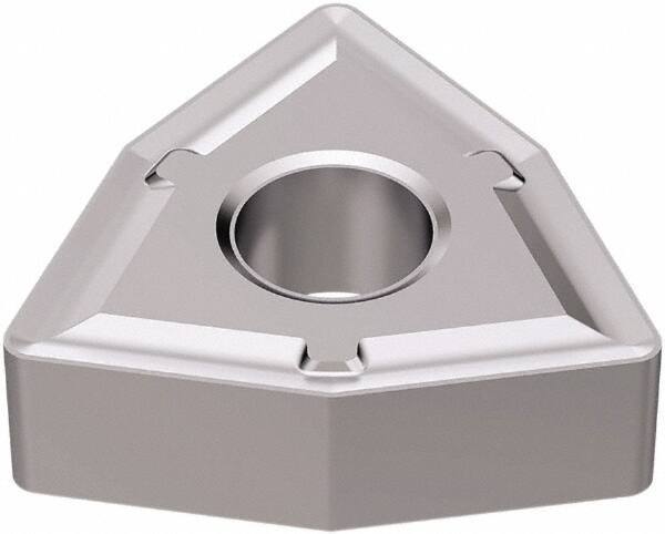 Seco - WNMG431 M4 Grade TK1501 Carbide Turning Insert - Ti(C/N)/Al2O3/Cr Finish, 80° Trigon, 1/2" Inscr Circle, 3/16" Thick, 1/32" Corner Radius - Eagle Tool & Supply