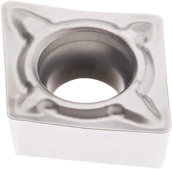 Seco - CCMT21.52 F1 Grade TP3501 Carbide Turning Insert - TiCN/Al2O3 Finish, 80° Diamond, 1/4" Inscr Circle, 3/32" Thick, 1/32" Corner Radius - Eagle Tool & Supply