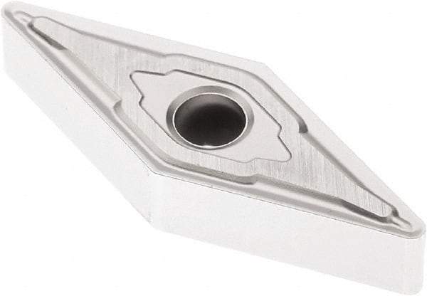 Seco - VNMG331 M3 Grade TP3501 Carbide Turning Insert - Ti(C/N)/Al2O3 Finish, 35° Diamond, 3/8" Inscr Circle, 3/16" Thick, 1/64" Corner Radius - Eagle Tool & Supply