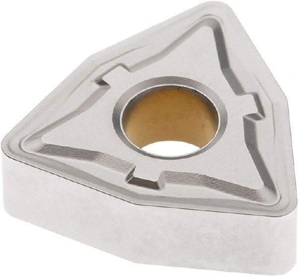 Seco - WNMG433 M5 Grade TK0501 Carbide Turning Insert - Ti(C/N)/Al2O3/Cr Finish, 80° Trigon, 1/2" Inscr Circle, 3/16" Thick, 3/64" Corner Radius - Eagle Tool & Supply