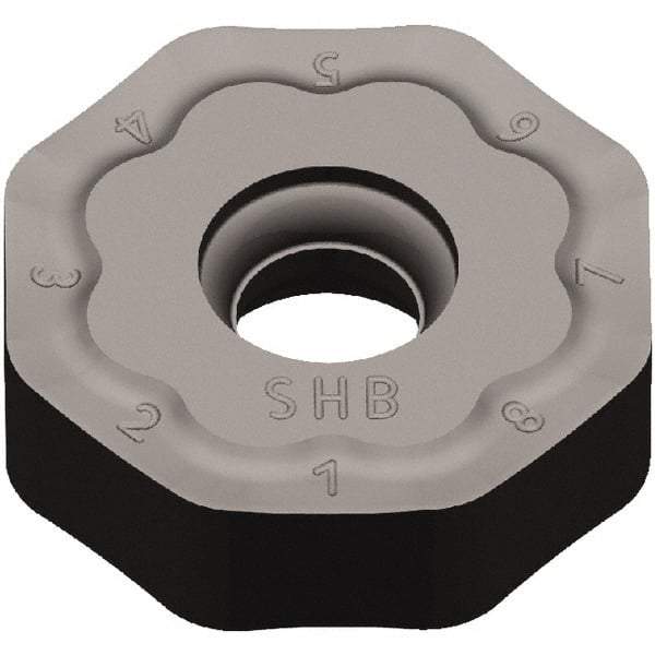 Kennametal - ONGX645 HB Grade KCK15 Carbide Milling Insert - TiN/TiCN/Al2O3 Finish, 15/64" Thick, 20mm Inscribed Circle, 2mm Corner Radius - Eagle Tool & Supply
