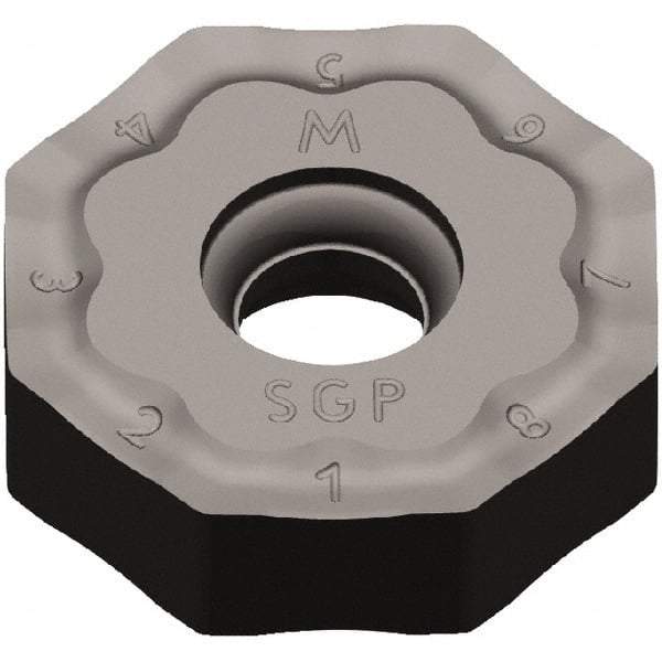 Kennametal - ONGX64 GP Grade KCK15 Carbide Milling Insert - TiN/TiCN/Al2O3 Finish, 15/64" Thick, 20mm Inscribed Circle, 1/32" Corner Radius - Eagle Tool & Supply