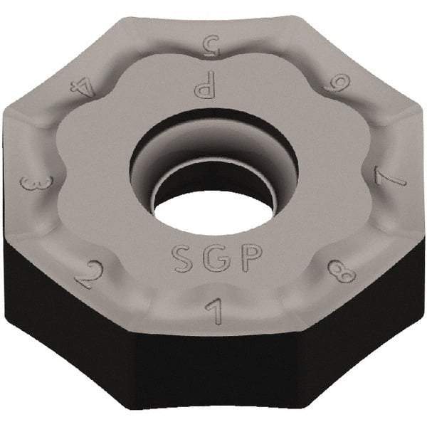Kennametal - ONPX642 GP Grade KCK15 Carbide Milling Insert - TiN/TiCN/Al2O3 Finish, 15/64" Thick, 20mm Inscribed Circle, 1/32" Corner Radius - Eagle Tool & Supply