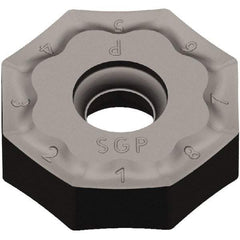Kennametal - ONPX642 GP Grade KCK15 Carbide Milling Insert - TiN/TiCN/Al2O3 Finish, 15/64" Thick, 20mm Inscribed Circle, 1/32" Corner Radius - Eagle Tool & Supply