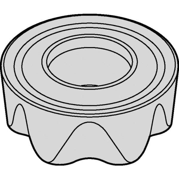 Kennametal - RCGT86 HF Grade KCSM40 Carbide Milling Insert - AlTiN/TiN Finish, 3/8" Thick, 1" Inscribed Circle - Eagle Tool & Supply