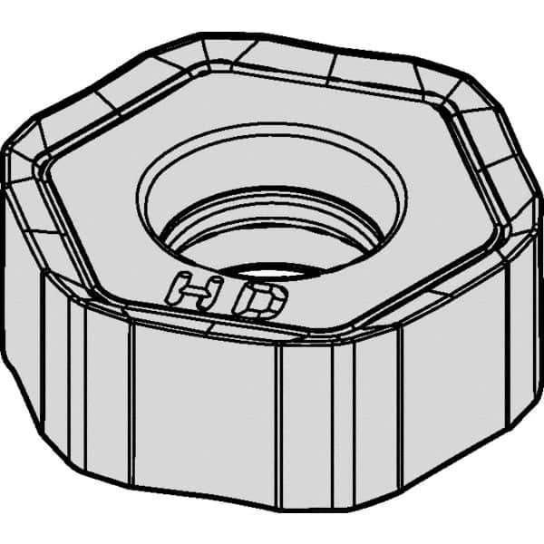 Kennametal - HNGJ43 HD Grade KCSM40 Carbide Milling Insert - AlTiN/TiN Finish, 11/64" Thick, 12mm Inscribed Circle, 1mm Corner Radius - Eagle Tool & Supply