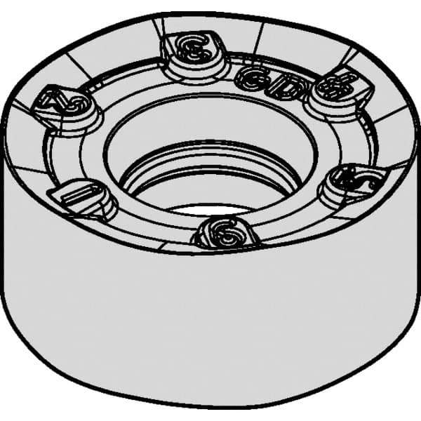 Kennametal - RNPJ1605M0 GD Grade KCSM40 Carbide Milling Insert - AlTiN/TiN Finish, 1/4" Thick, 16mm Inscribed Circle - Eagle Tool & Supply