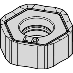 Kennametal - HNGJ43 LD Grade KCSM40 Carbide Milling Insert - AlTiN/TiN Finish, 11/64" Thick, 12mm Inscribed Circle, 1mm Corner Radius - Eagle Tool & Supply