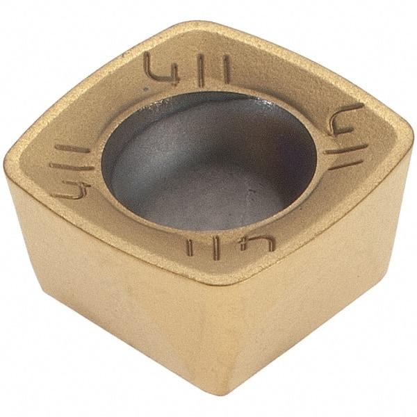Kennametal - XDPT090412 Grade KCSM40 Carbide Milling Insert - AlTiN/TiN Finish, 3/16" Thick, 3/8" Inscribed Circle, 3/64" Corner Radius - Eagle Tool & Supply