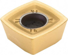 Kennametal - XDPT120508 Grade KCSM40 Carbide Milling Insert - AlTiN/TiN Finish, 7/32" Thick, 1/2" Inscribed Circle, 1/32" Corner Radius - Eagle Tool & Supply