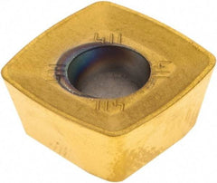 Kennametal - XDPT120512 Grade KCSM40 Carbide Milling Insert - AlTiN/TiN Finish, 7/32" Thick, 1/2" Inscribed Circle, 3/64" Corner Radius - Eagle Tool & Supply