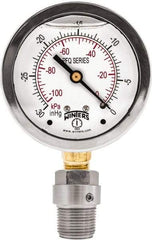 Winters - 2-1/2" Dial, 1/4 Thread, 0-600 Scale Range, Pressure Gauge - Bottom Connection Mount, Accurate to 1.5% of Scale - Eagle Tool & Supply