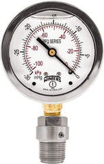 Winters - 2-1/2" Dial, 1/4 Thread, 0-300 Scale Range, Pressure Gauge - Bottom Connection Mount, Accurate to 1.5% of Scale - Eagle Tool & Supply