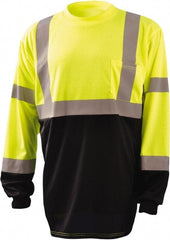OccuNomix - Size 4XL Hi-Viz Yellow & Black High Visibility Long Sleeve T-Shirt - Eagle Tool & Supply