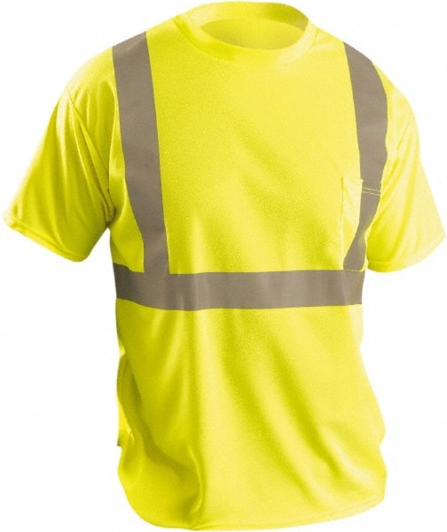 OccuNomix - Size S Hi-Viz Yellow High Visibility Short Sleeve T-Shirt - Eagle Tool & Supply