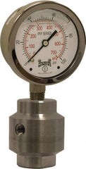 Winters - 4" Dial, 1/2 Thread, 0-600 Scale Range, Pressure Gauge - Bottom Connection Mount, Accurate to 1% Full-Scale of Scale - Eagle Tool & Supply