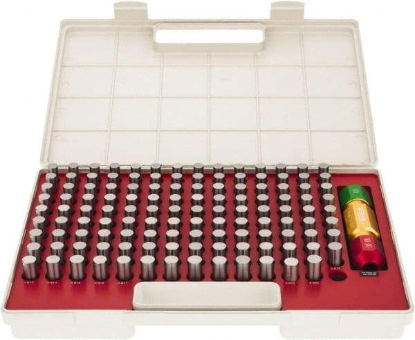 SPI - 125 Piece, 0.501-0.625 Inch Diameter Plug and Pin Gage Set - Minus 0.0002 Inch Tolerance, Class ZZ - Eagle Tool & Supply