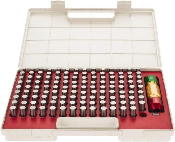 SPI - 125 Piece, 0.501-0.625 Inch Diameter Plug and Pin Gage Set - Plus 0.0002 Inch Tolerance, Class ZZ - Eagle Tool & Supply
