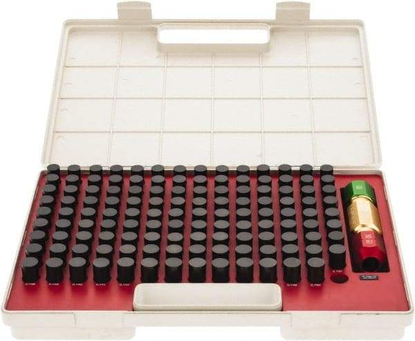 SPI - 125 Piece, 0.626-0.75 Inch Diameter Plug and Pin Gage Set - Plus 0.0002 Inch Tolerance, Class ZZ - Eagle Tool & Supply