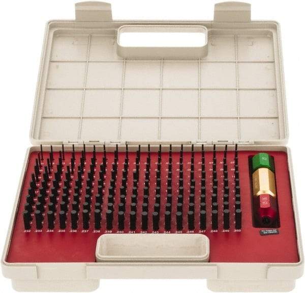 SPI - 190 Piece, 0.061-0.25 Inch Diameter Plug and Pin Gage Set - Plus 0.0002 Inch Tolerance, Class ZZ - Eagle Tool & Supply
